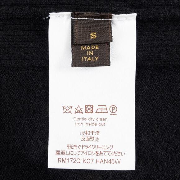 Exclusive Louis Vuitton Cashmere Zip-Up Hoodie Men's Small Black - Picture 11 of 13